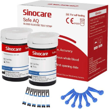 Sinocare Safe AQ Voice Blood Glucose Test Strips