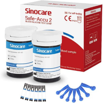 Sinocare Safe Accu 2 Blood Glucose Test Strips